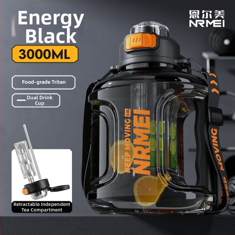 „Enmei“ didelės talpos vandens puodelis vyrams, atsparus aukštai temperatūrai, sportinis šiaudelių puodelis arbatai, vandens atskyrimas, didelis nešiojamas vandens virdulys.