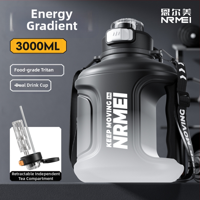 „Enmei“ didelės talpos vandens puodelis vyrams, atsparus aukštai temperatūrai, sportinis šiaudelių puodelis arbatai, vandens atskyrimas, didelis nešiojamas vandens virdulys.