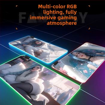 Κουλ σέξι Jinke RGB Mouse Pad Υπερμεγέθης Μαγικό Χρώμα Υπολογιστή Γραφείου Pad Πληκτρολόγιο Γραφείου Αντιολισθητικό Παιχνίδι