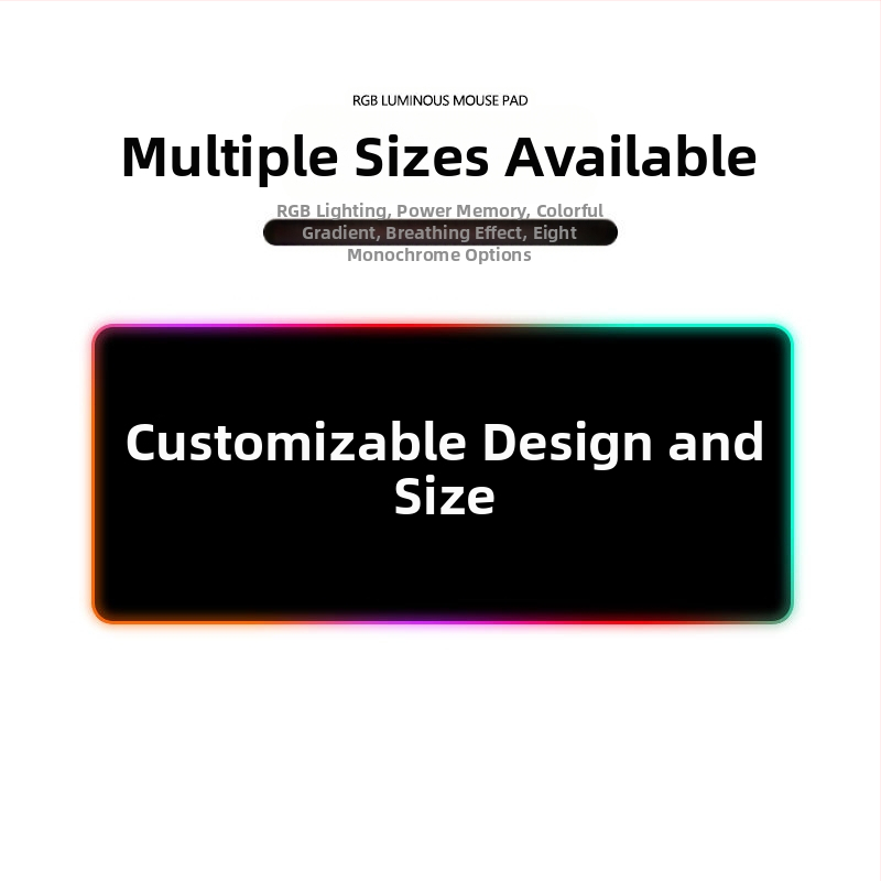 Cool Sexy Jinke RGB podložka pod myš, nadrozmerná magická farebná podložka pod počítačový stôl, kancelárska podložka pod klávesnicu, protišmyková hra