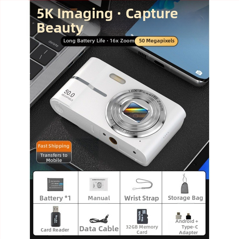 Határokon átnyúló CCD digitális fényképezőgép diákoknak, nagy felbontású, utazó, kezdő szintű, olcsó fényképezőgép, retró kézipoggyászkártya