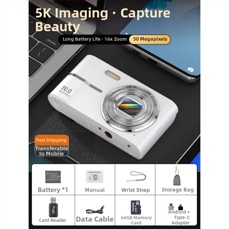 Határokon átnyúló CCD digitális fényképezőgép diákoknak, nagy felbontású, utazó, kezdő szintű, olcsó fényképezőgép, retró kézipoggyászkártya