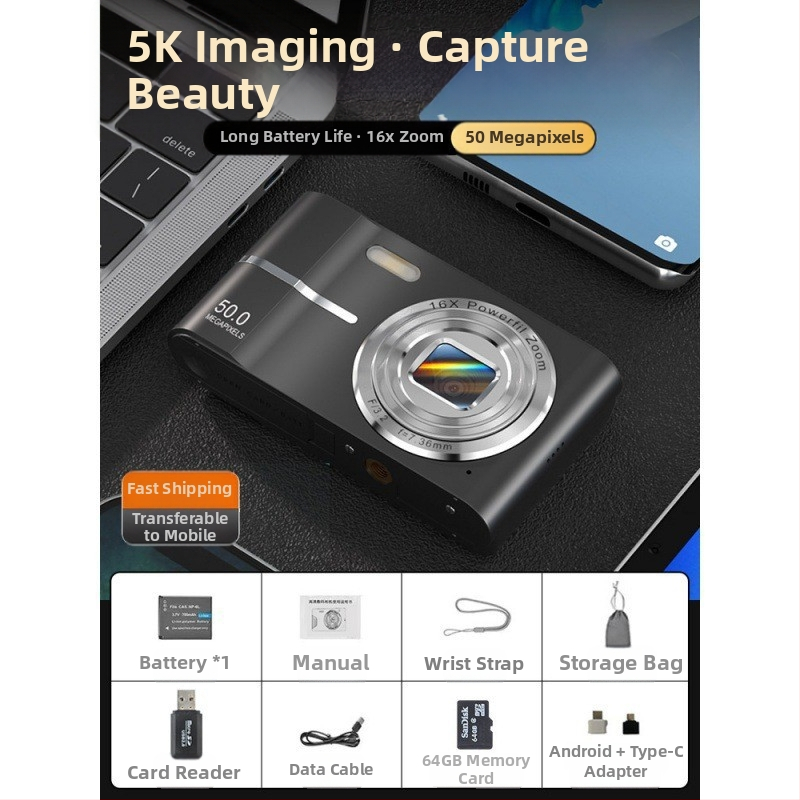 Határokon átnyúló CCD digitális fényképezőgép diákoknak, nagy felbontású, utazó, kezdő szintű, olcsó fényképezőgép, retró kézipoggyászkártya