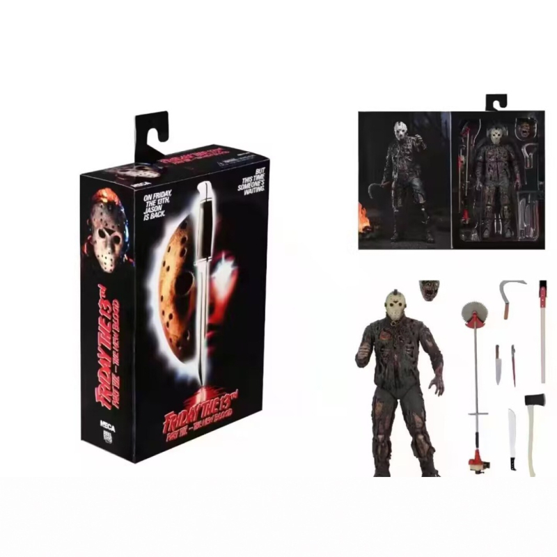 NECA 42003 Jason Black Friday Νέα Έκδοση Αίματος Κινητό Μοντέλο Χεριού 7 ιντσών