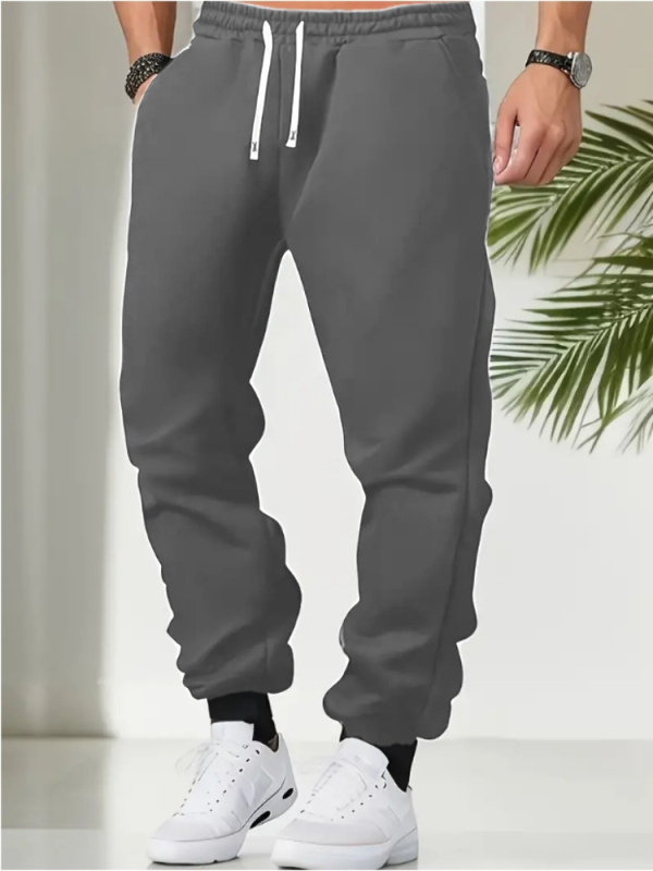 2024 m. tarpvalstybiniai nauji produktai rudens ir žiemos plonos vyriškos laisvalaikio sportinės kelnės vyriškos elastingos laisvos madingos sportinės kelnės