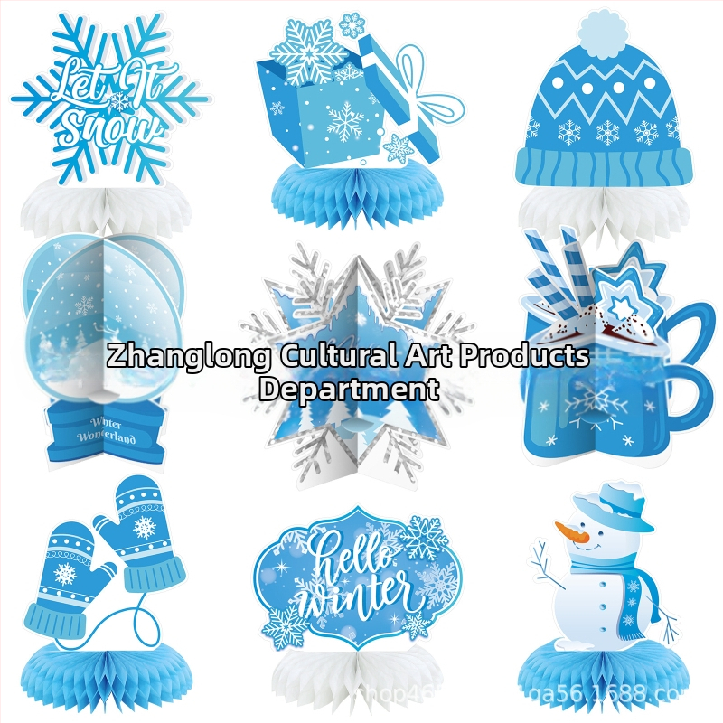 Jää ja lume peokaunistus taustsein teadetetahvli paigutus tarvikute komplekt lipp õhupall paberlill moodne lihtne kaunistus