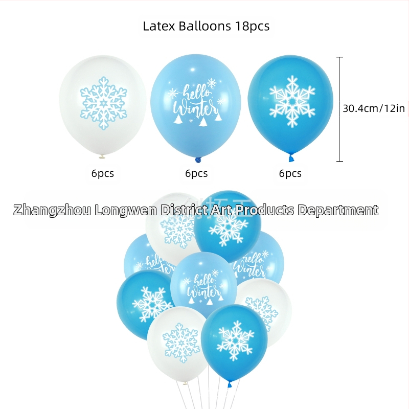 Jää ja lume peokaunistus taustsein teadetetahvli paigutus tarvikute komplekt lipp õhupall paberlill moodne lihtne kaunistus
