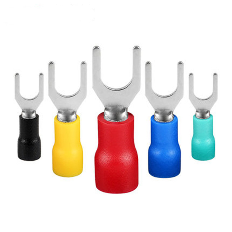 Вилковиден предварително изолиран терминал меден терминал меден кабелен накрайник бърз терминал Y-образен студено пресован терминал