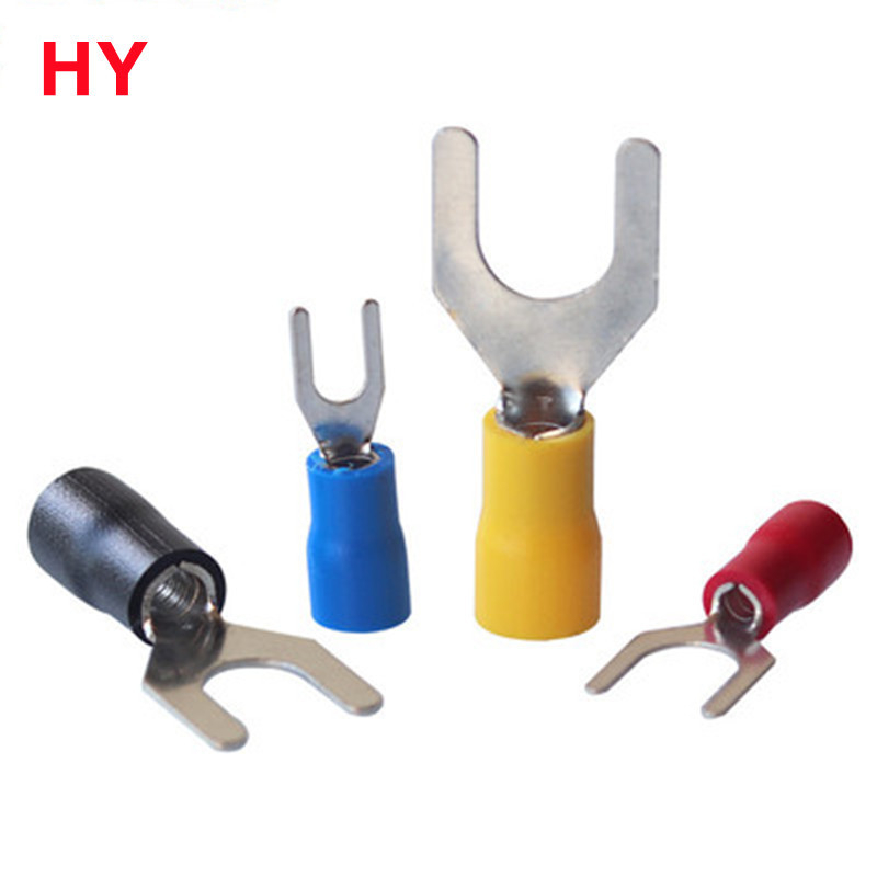 Вилковиден предварително изолиран терминал меден терминал меден кабелен накрайник бърз терминал Y-образен студено пресован терминал