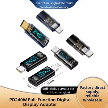 240 W skaitmeninis ekranas su „TypeC“ adapteriu, srovės įtampa ir maitinimo ekranu, skirtas nešiojamojo kompiuterio OTG keitikliui