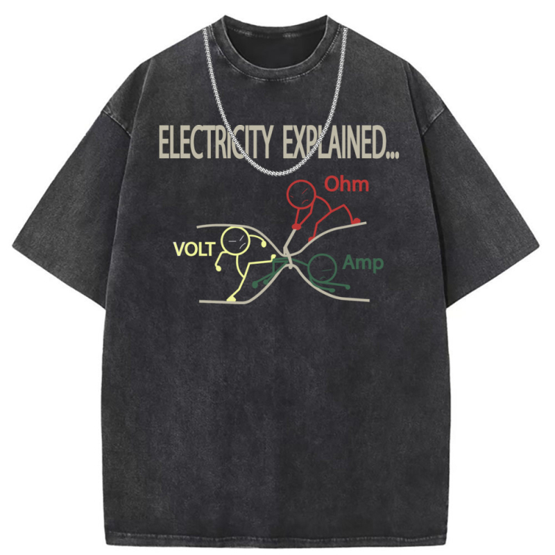 Tricou Independent WISH Amazon Washed Old American Street din bumbac cu mânecă scurtă, imprimat, cu personalizare transfrontalieră National Tide