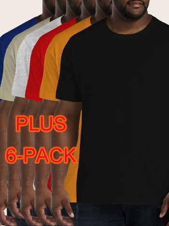 Ευρωπαϊκός κωδικός βαμβακερό T [6 τεμάχια ελαφρύ μπλουζάκι με στρογγυλή λαιμόκοψη] 6 τεμάχια εργοστάσιο χονδρικής