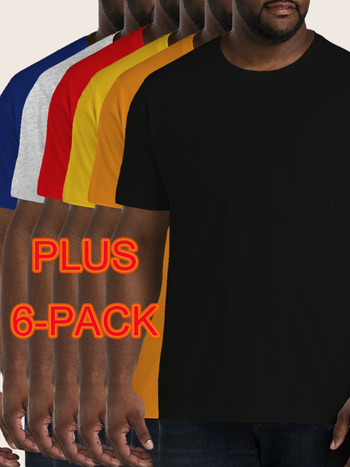 Ευρωπαϊκός κωδικός βαμβακερό T [6 τεμάχια ελαφρύ μπλουζάκι με στρογγυλή λαιμόκοψη] 6 τεμάχια εργοστάσιο χονδρικής