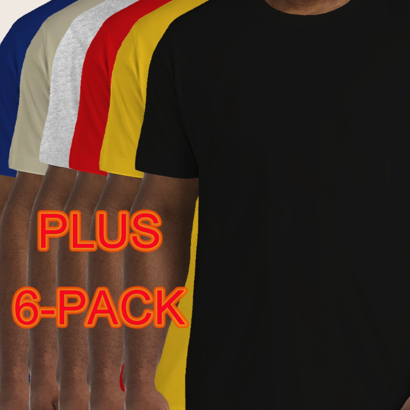 Európai szabvány pamut T [6 db-os könnyű, kerek nyakú póló] 6 db-os gyári nagykereskedelem