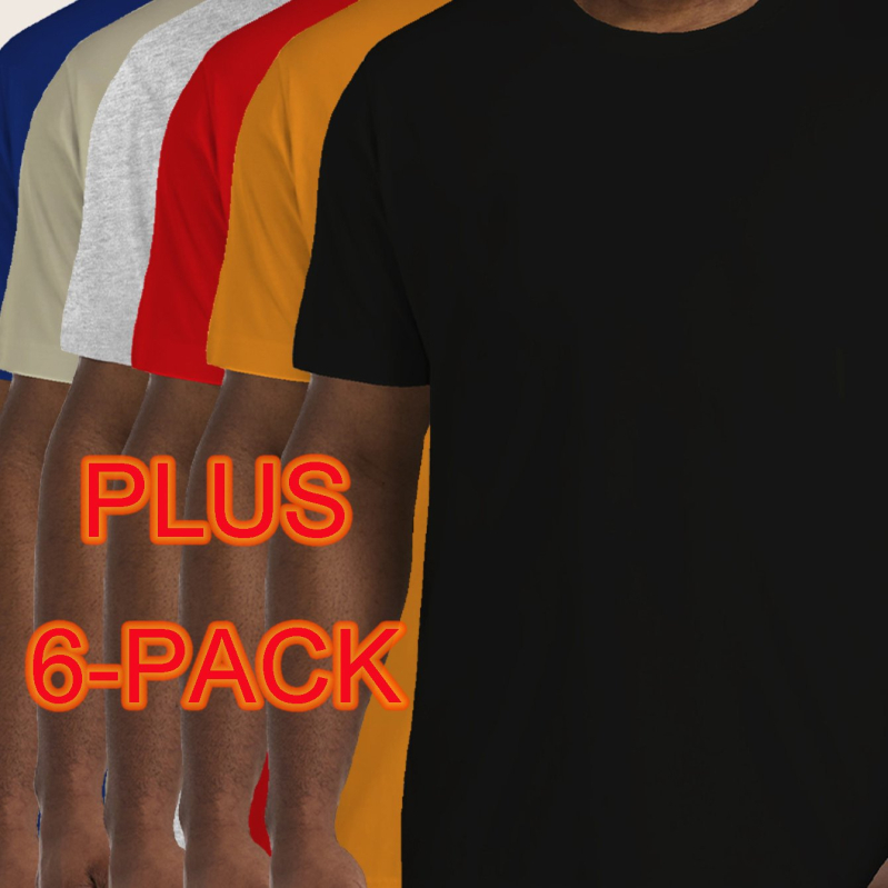 Európai szabvány pamut T [6 db-os könnyű, kerek nyakú póló] 6 db-os gyári nagykereskedelem