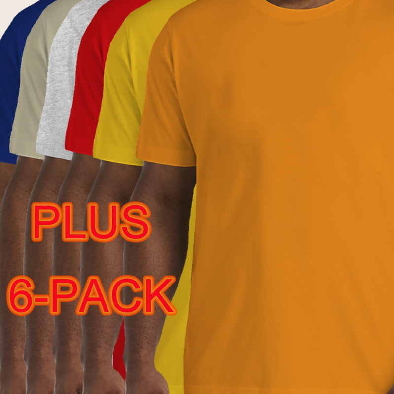 Európai szabvány pamut T [6 db-os könnyű, kerek nyakú póló] 6 db-os gyári nagykereskedelem