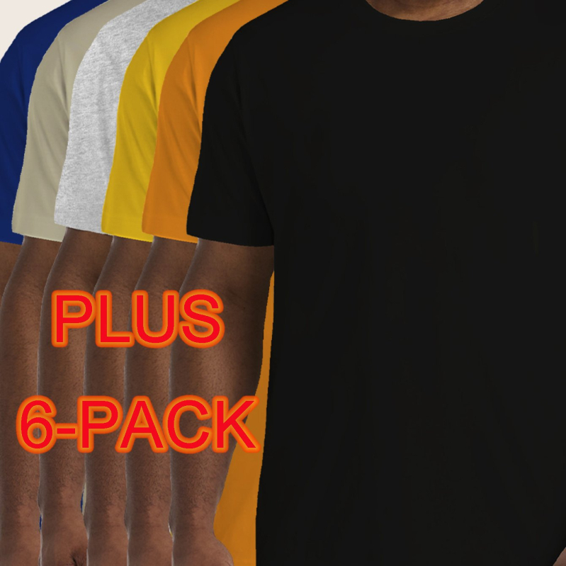 Európai szabvány pamut T [6 db-os könnyű, kerek nyakú póló] 6 db-os gyári nagykereskedelem