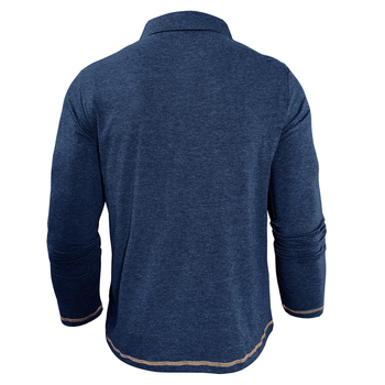 2025. gada Eiropas un Amerikas jaunais vīriešu garpiedurkņu T-krekls ar atloku, vīriešu polo krekls, Amazon rudens un ziemas apakšējais tops