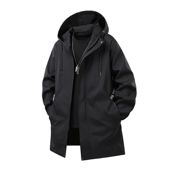 L-10XL dydžio pavasario ir rudens madingas vyriškas daugiaspalvis gradientinis paltas su gobtuvu, putlus jaunimas, plius dydžio, laisvas