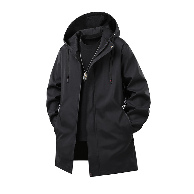 L-10XL dydžio pavasario ir rudens madingas vyriškas daugiaspalvis gradientinis paltas su gobtuvu, putlus jaunimas, plius dydžio, laisvas