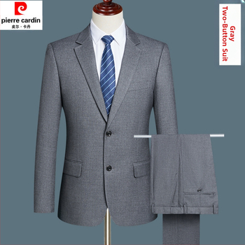 Мъжки костюм Pierre Cardin, бизнес костюм, мъжки свободен голям размер, професионално работно облекло, официално облекло за татко