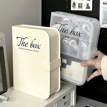 Διαφανές κουτί αποθήκευσης γραφείου, ανθεκτικό στη σκόνη, καλώδιο δεδομένων, φορτιστής, οργανωτής, κουτί οργάνωσης, κέλυφος κινητού τηλεφώνου, διάφορα είδη, υποπλέγμα E18