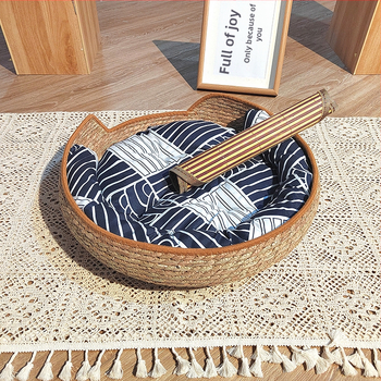 Four Seasons Universal Rattan Cat Resistant Cage Bamboo Cat Neck Bag Καλάθι Rattan Cat Neck Χειροποίητη φωλιά γάτας Ξυστό για γάτες