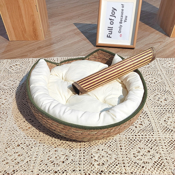 Four Seasons Universal Rattan Cat Resistant Cage Bamboo Cat Neck Bag Καλάθι Rattan Cat Neck Χειροποίητη φωλιά γάτας Ξυστό για γάτες