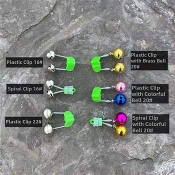 Риболовни принадлежности риболовен звънец пластмасова скоба за хвърляне на въдица морски въдици риболовни аксесоари на едро риболовна аларма метална двойна камбана
