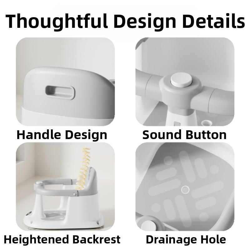Бебешка седалка за вана Cross-Border, регулируема вана за бебета, столче за вана с възможност за сядане, детски стол за учене на сядане, столче за вана с неплъзгаща седалка