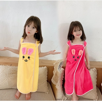 Vaikiškas vonios sijonas, animacinis mielas vonios rankšluostis be plaukų, koralinis vilnos sugeriamasis diržas, buitinis vonios sijonas, maudymosi prakaito garinis vonios rankšluostis