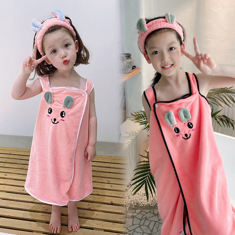 Vaikiškas vonios sijonas, animacinis mielas vonios rankšluostis be plaukų, koralinis vilnos sugeriamasis diržas, buitinis vonios sijonas, maudymosi prakaito garinis vonios rankšluostis