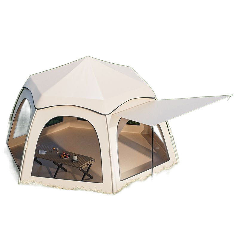 Kümme tuhat inimest koguvad välistingimustes kasutatavaid telke, välitingimustes kasutatavaid telkimisvarustust, automaatset kaasaskantavat telkimisstiilis piknikku, vajalikku kuusnurkset plussi.