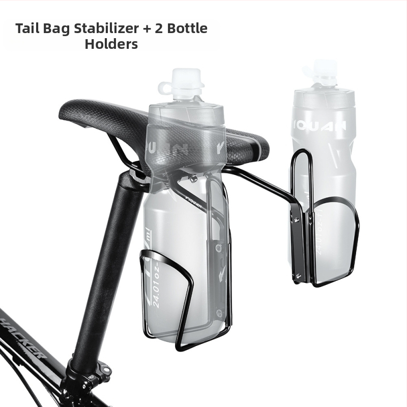 Stabilizačný rám zadnej tašky na bicykel z hliníkovej zliatiny, výstuž zadnej tašky na cestné auto, proti traseniu, možnosť inštalácie stojanu na fľaše s vodou