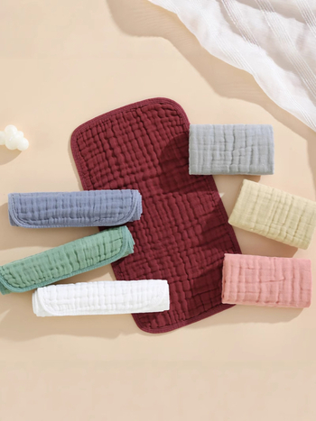 Детска кърпа, бебешка кърпа, шестслойна, от чист памук, тип A, кърпа за слюнка за новородено, кърпа против повръщане, оригване, бебешка кърпа за лице, лятна