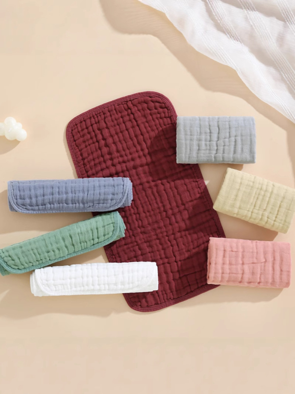 Детска кърпа, бебешка кърпа, шестслойна, от чист памук, тип A, кърпа за слюнка за новородено, кърпа против повръщане, оригване, бебешка кърпа за лице, лятна