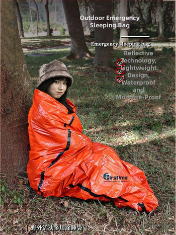 Õues PE alumiiniumkilest hädaolukorra magamiskott Lihtne külmakindel katastroofiabi hädaolukorra soe magamiskott Vihmamantli telk Hoiustamine Amazon