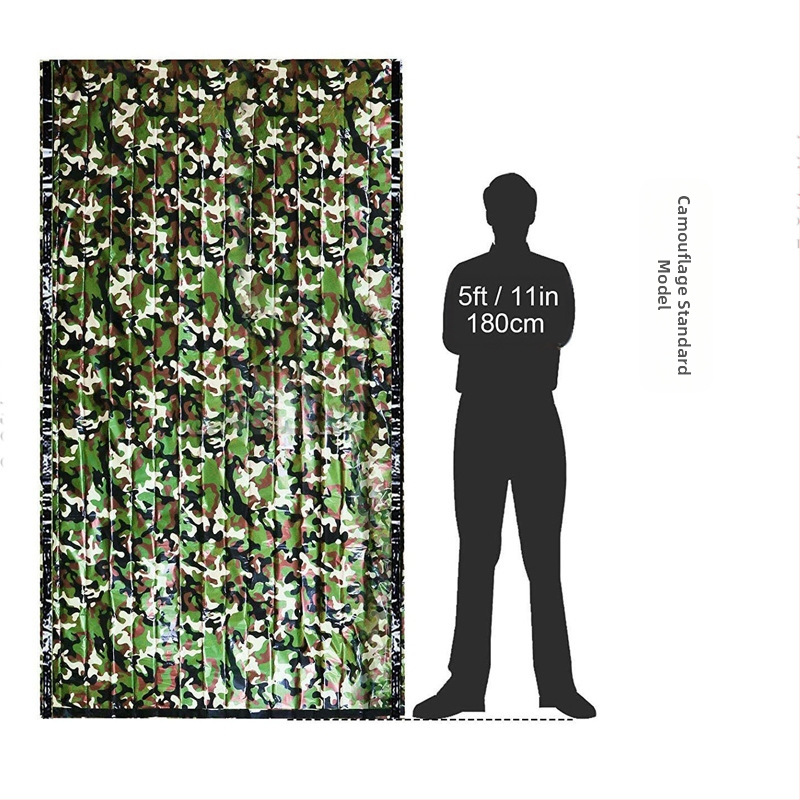 Õues PE alumiiniumkilest hädaolukorra magamiskott Lihtne külmakindel katastroofiabi hädaolukorra soe magamiskott Vihmamantli telk Hoiustamine Amazon