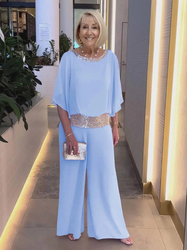 Határokon átnyúló új Amazon külkereskedelem Európa és az Egyesült Államok divatos lezser öltöny flitteres divat rövid ujjú felső nadrág női öltöny