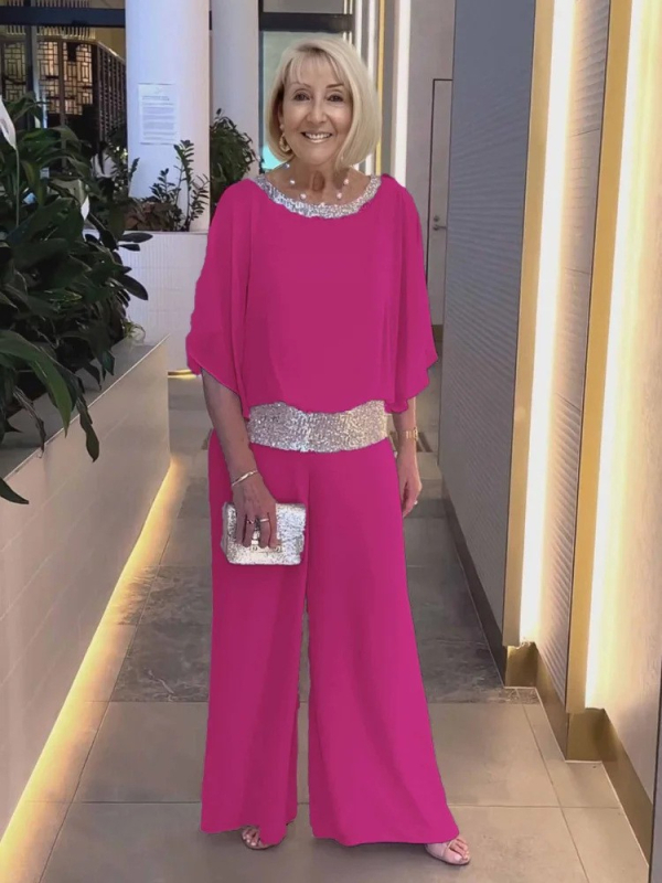 Határokon átnyúló új Amazon külkereskedelem Európa és az Egyesült Államok divatos lezser öltöny flitteres divat rövid ujjú felső nadrág női öltöny