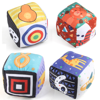 0-3-aastane beebi alusharidus riidest raamatu kõristi rahustav pall täringud rahustav beebipulk BIBI pulk inglise kognitiivne mänguasi