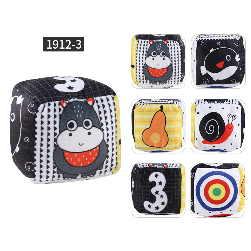 0-3-aastane beebi alusharidus riidest raamatu kõristi rahustav pall täringud rahustav beebipulk BIBI pulk inglise kognitiivne mänguasi