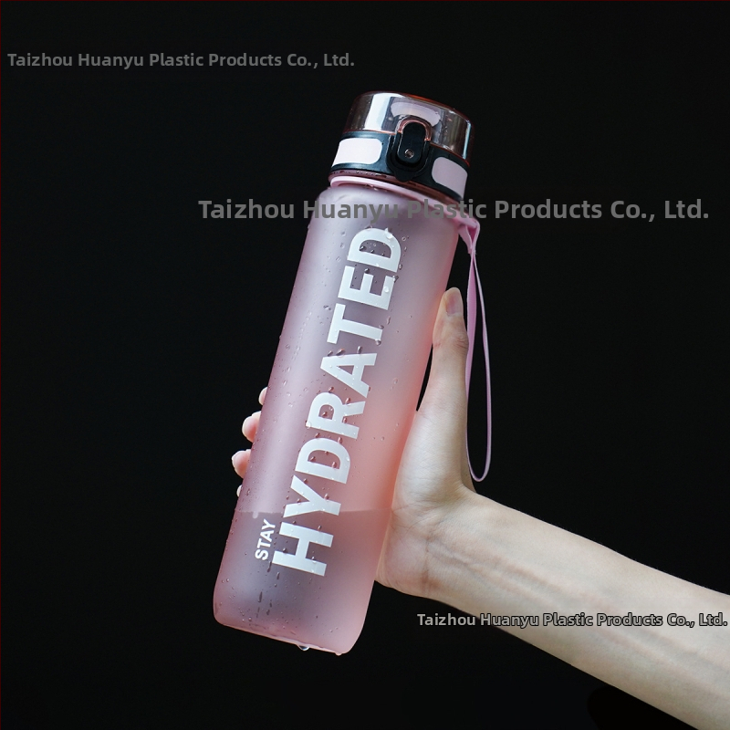 Sportinis vandens puodelis 1000 ml didelės talpos plastikinis puodelis nepralaidus vandeniui nešiojamas kosminis puodelis su svarstyklėmis lauko tiesioginio gėrimo puodelis