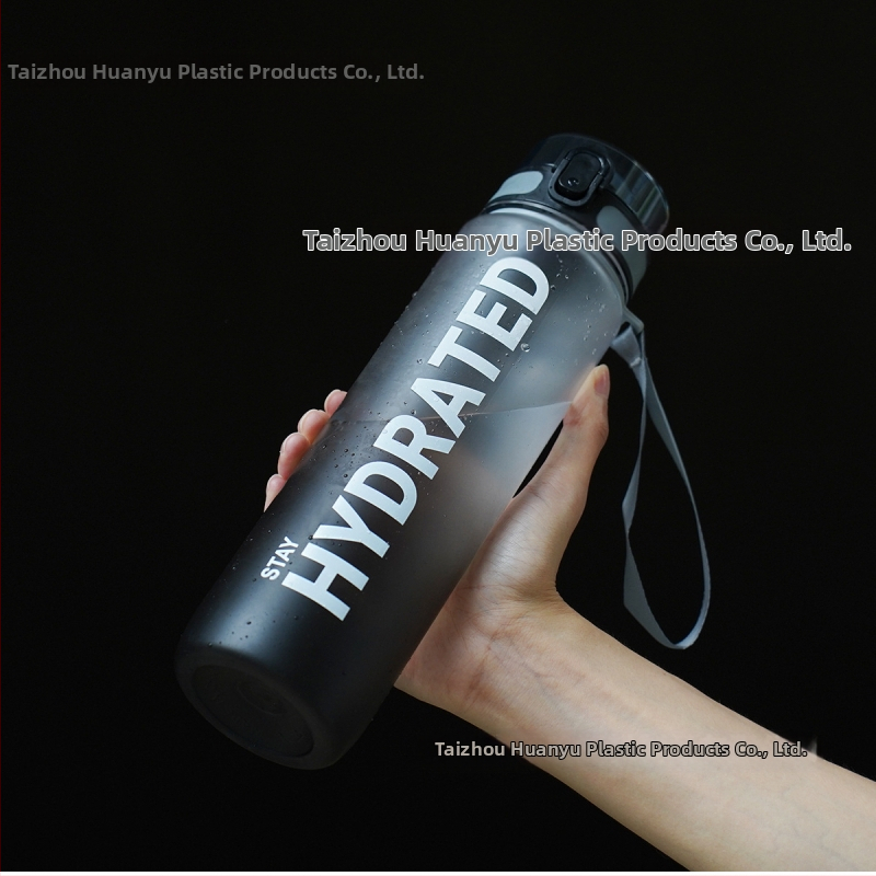 Sportinis vandens puodelis 1000 ml didelės talpos plastikinis puodelis nepralaidus vandeniui nešiojamas kosminis puodelis su svarstyklėmis lauko tiesioginio gėrimo puodelis