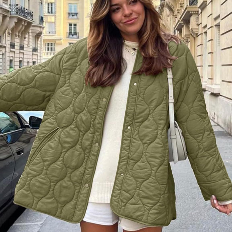 Εξωτερικό Εμπόριο Διασυνοριακό Amazon Δημοφιλείς Πωλήσεις Γυναικείο Ελαφρύ Γυναικείο Καπιτονέ Μπουφάν με Κουμπιά Βαμβακερό Παλτό Βαμβακερό Παλτό με Τσέπη
