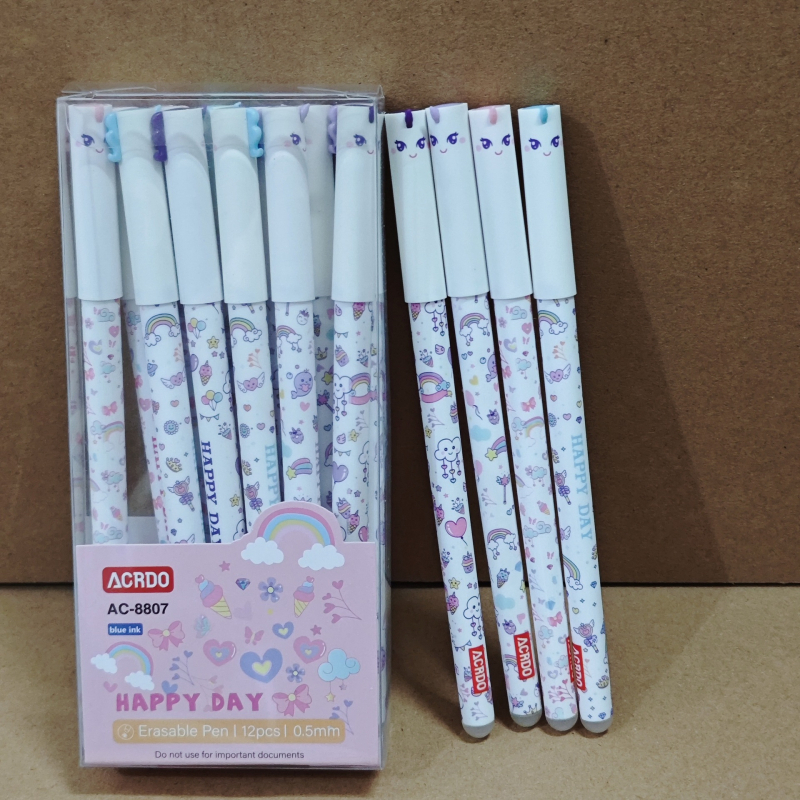 12 cutii cu pixuri cu gel erasabile, eliminarea căldurii prin frecare, 0,5 mm, pix cu gel erasabil magic, albastru, en-gros