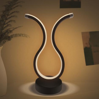 2025LED stalinė lempa miegamajam prie lovos, trijų spalvų, pritemdoma naktinė lemputė, kūrybingas restoranas, kavinė, šviečianti dekoratyvinė stalo lempa