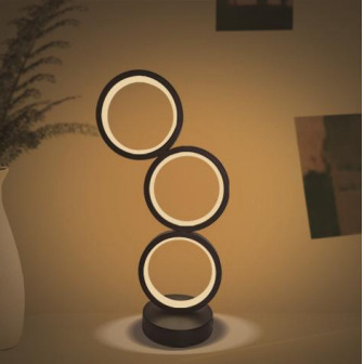 2025LED stalinė lempa miegamajam prie lovos, trijų spalvų, pritemdoma naktinė lemputė, kūrybingas restoranas, kavinė, šviečianti dekoratyvinė stalo lempa