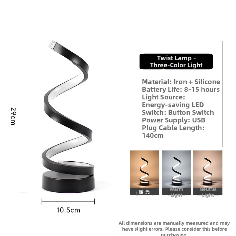 2025LED stalinė lempa miegamajam prie lovos, trijų spalvų, pritemdoma naktinė lemputė, kūrybingas restoranas, kavinė, šviečianti dekoratyvinė stalo lempa