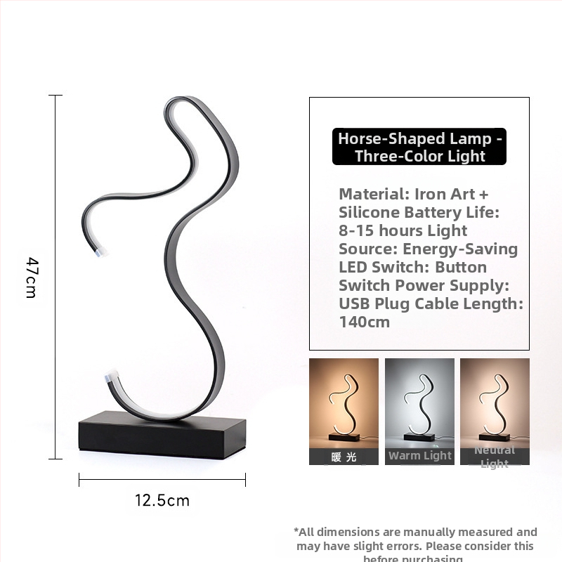 2025LED stalinė lempa miegamajam prie lovos, trijų spalvų, pritemdoma naktinė lemputė, kūrybingas restoranas, kavinė, šviečianti dekoratyvinė stalo lempa